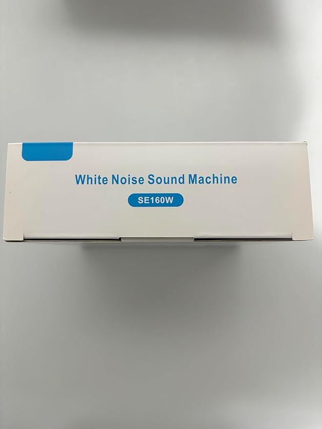 Portable White Noise Sound Machine - August SE160 - Calming, Ambient Sleep Therapy - 14 Soothing Sounds for Babies, Children, Adults - Sleep Aid with Timer - 60-Hour Battery - USB-C Charging - White