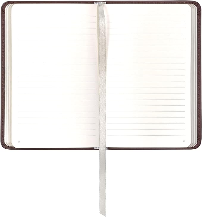 Classic Leather Notebook Writing Journal, Softcover, Narrow Ruled, Table of Contents and Numbered Pages
