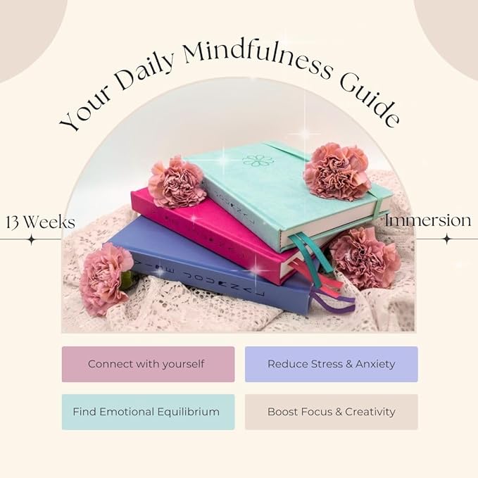 Her Vibe Journal | 13-Week Guided Mindfulness Journal for Women | Fresh Daily Prompts, Activities & Inspiration | Elegant Design & Illustrations | Nurture Self-Love & Wellness | A5 | Gift Box Included