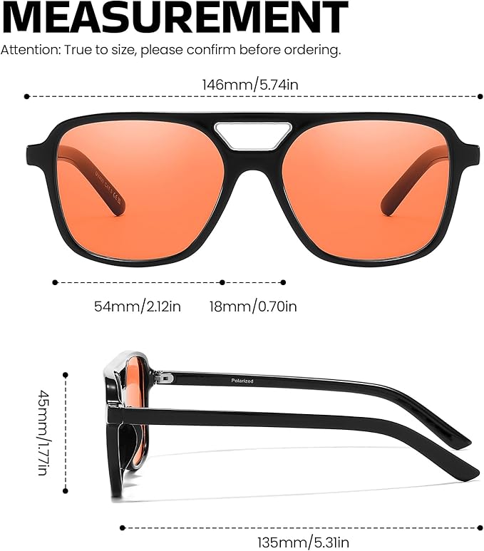 SODQW Gaming Blue Light Blocking Glasses for Men Women Reduce Eyestrain Orange Aviator Eyeglasses for Computer TV