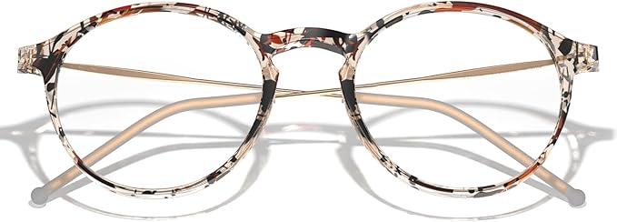 VISOONE Round Lightweight Blue Light Blocking Glasses Women Men Fashion Cute Thin Eyewear Niko