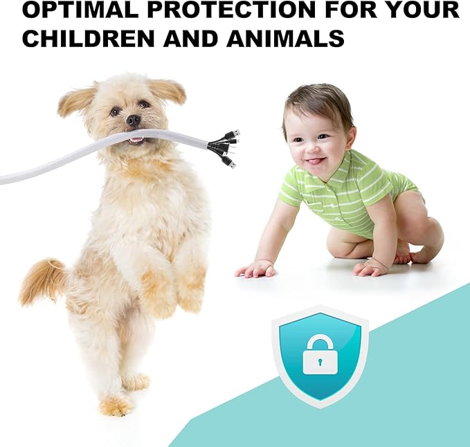 AGPTEK Cable Sleeve Cover, 2 Pack 5ft - 1.2 inch Desk Cord Organizer Cable Hider, Home Office Wire Management Computer TV Wire Loom Tubing, Pet Proof Cord Protector, from Cat Dog Chewing, Black