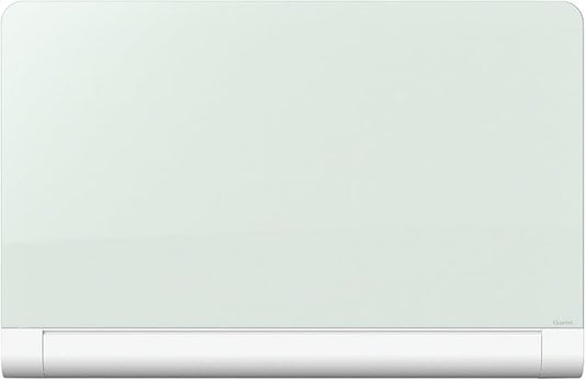 Quartet Glass Whiteboard, Magnetic Dry Erase White Board, 50" x 28", with Concealed Tray, Wide Format, Frameless, Horizon (G5028HT)
