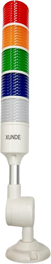 LED Warning Lights XUNDE Multi-Layer Industrial Signal Light 5 Colors Alarm Lights Machine Equipment Indicator Lamp 24V DC (5-Layer)