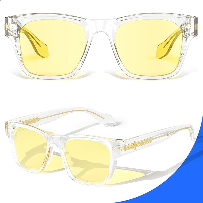 VISOONE Gamer Glasses Professional Blue Light Filter with Anti-Fatigue and Anti-Glare Stylish for Men and Women BONA