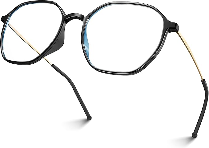 VISOONE Lightweight TR90 Blue Light Blocking Glasses Frame with Anti Glare Eye Protection for Women and Men RANE