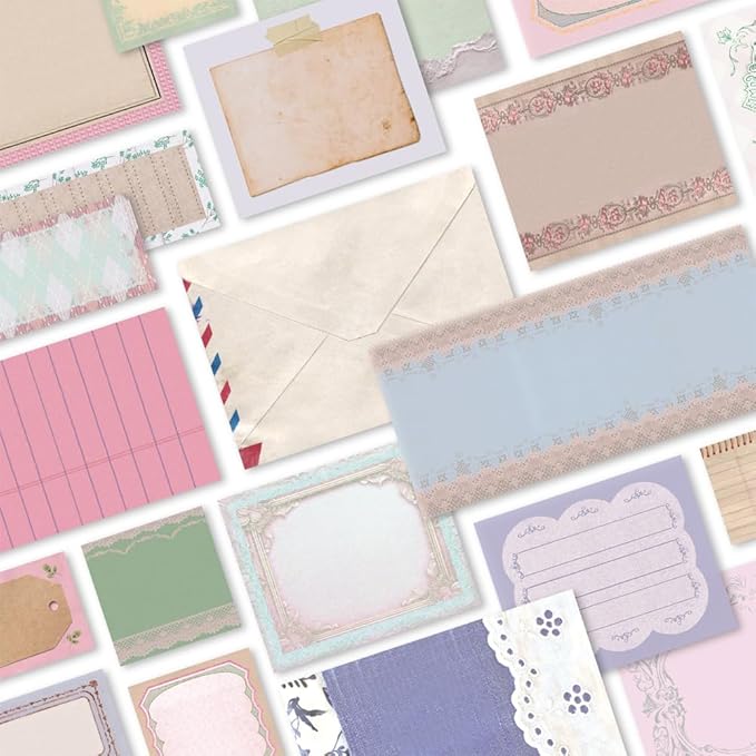 Monolike Nostalgia Sticker Pack (102Pcs) - Variety Pack, Journal, Scrapbook, Fancy Sticker, Paper