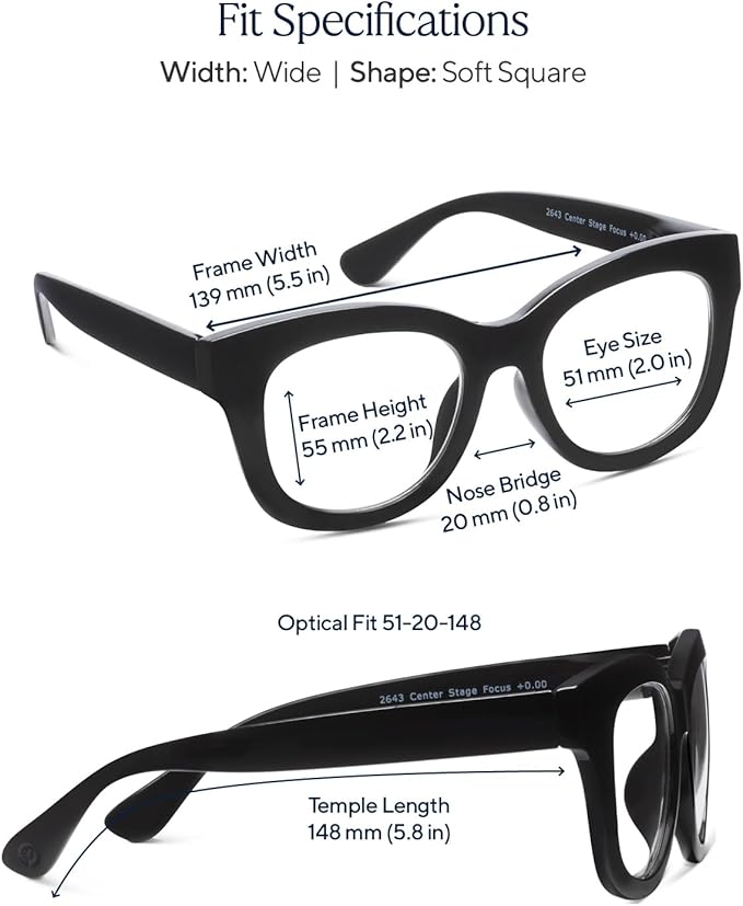 Peepers by PeeperSpecs Oprah's Favorite Center Stage Women's Oversized Blue Light Blocking Reading Glasses