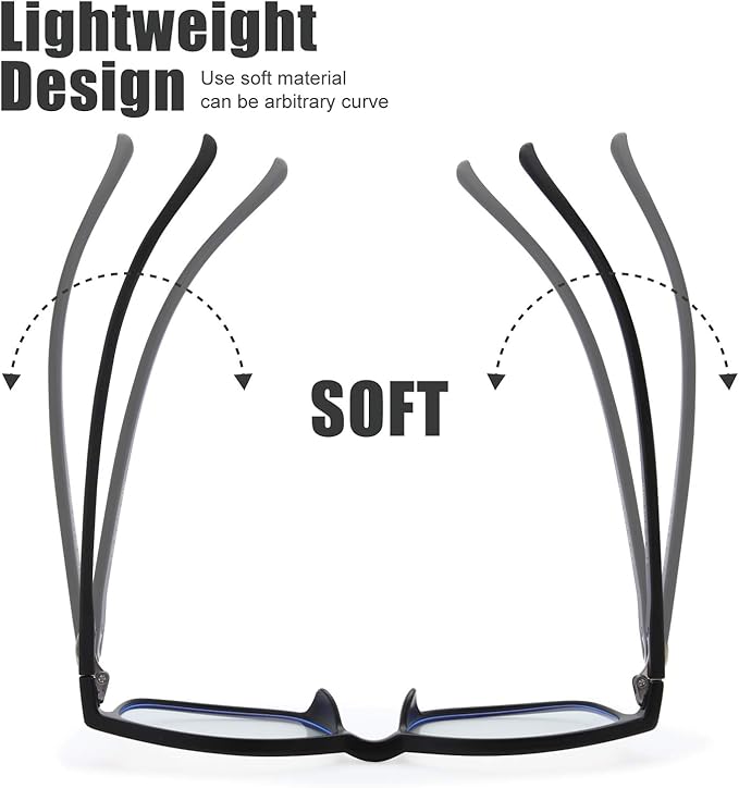 Kids Blue Light Blocking Glasses Silicone Flexible TR-90 Frame, Computer Gaming TV Phone Glasses for Boys Girls Age 3-14 (4-14 yr-Old, B0201 Black)
