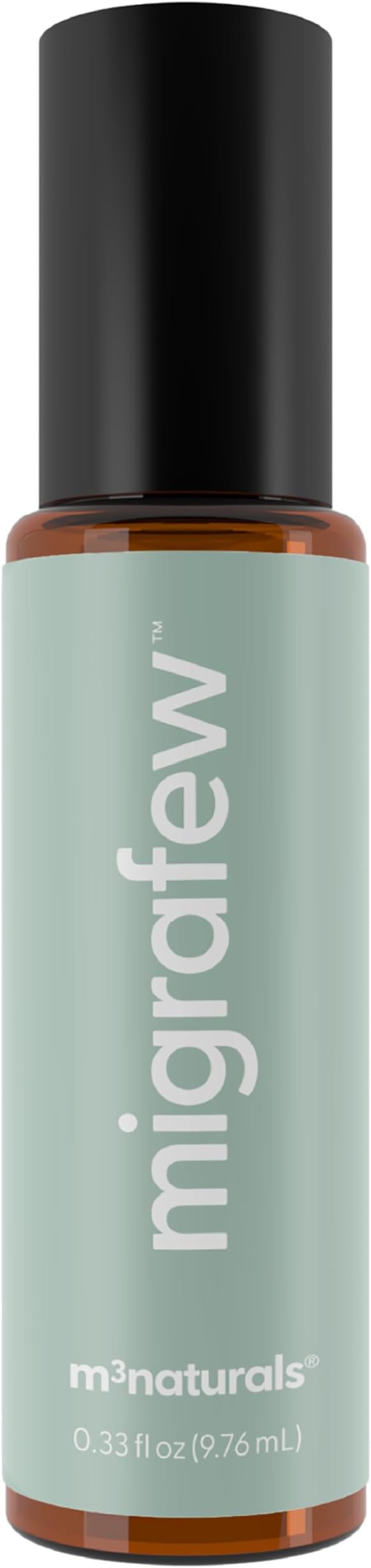 MigraFew Aromatherapy Migraine Roll On | Compact Headache Relief with Cooling Metal Roller for Head Tension and Pressure, Made with Peppermint, Spearmint and Lavender Essential Oils (0.33 FL oz) by M3