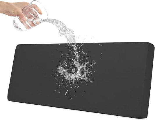 Easy-Going 100% Waterproof Oversized Sofa Seat Cushion Slipcovers Couch Cushion Cover Stretch Furniture Protector for Kids, Pets (Oversized Sofa Cushion, Dark Gray)