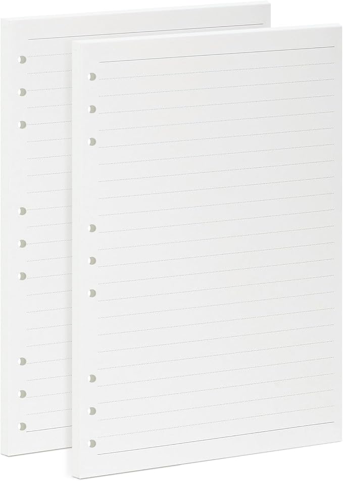 B5 Lined Planner Refill Paper, 9 Holes Inserts Paper 90 Sheets Loose Leaf Notebook Insert for Filofax Bullet Journals Diary (7.09x10.04 inch)