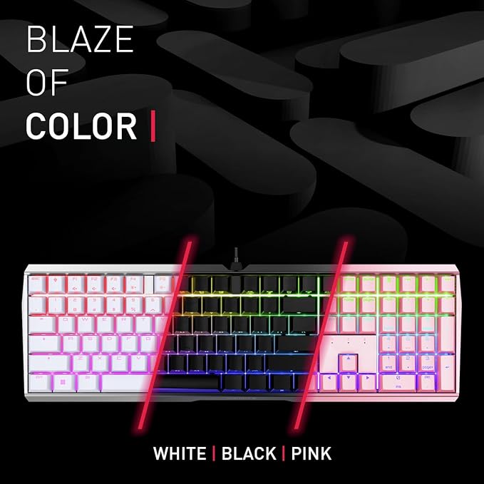 Cherry MX Board 3.0 S Wired Gamer Mechanical Keyboard with Aluminum Housing - MX Brown Switches (Slight Clicky) for Gaming and Office - Customizable RGB Backlighting - Full Size - Black