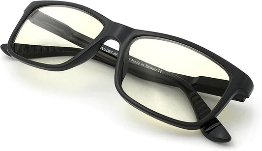 J+S Vision Blue Light Blocking Glasses for Men Women | Computer Gaming Work| Anti Strain Fatigue UV Glare | Medium-Small Fit