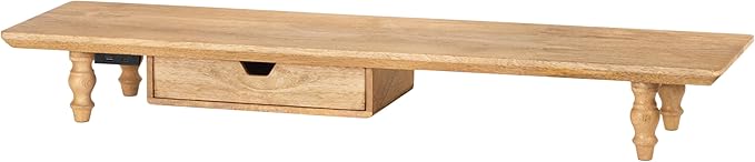 Anji Mountain Monitor Stand - Desktop Organizer & Laptop Riser, Ergonomic Monitor Riser, Space-Saving Monitor Stand for Desk, Durable Construction, Easy Assembly, Ideal for Home & Office,Mango