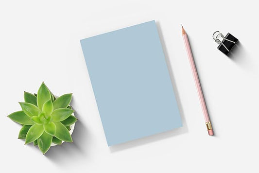 Debra Dale Designs - 5" x 7" Blue Note Pads - Made Right in the USA - 50 Sheets Per Memo Pad - 13 Pads of Paper - 20# Bond Scratch Paper Pads