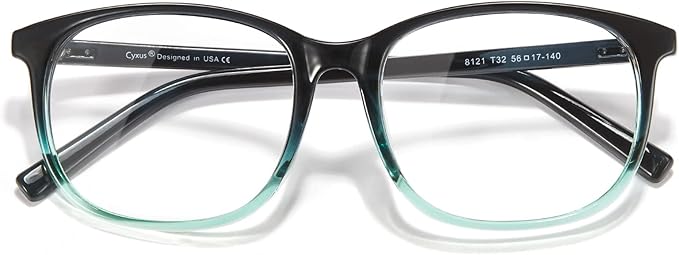 Cyxus Blue Light Blocking Glasses Women Men Computer Gaming Square Glasses UV400 Protection Anti Eyestrain