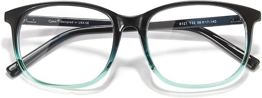 Cyxus Blue Light Blocking Glasses Women Men Computer Gaming Square Glasses UV400 Protection Anti Eyestrain