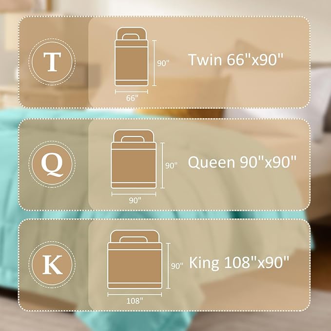 downluxe King Size Blanket with Satin Trim, Lightweight Down Alternative King Blanket for All Season, Machine Washable (Mint Green, 108 x 90 Inch)