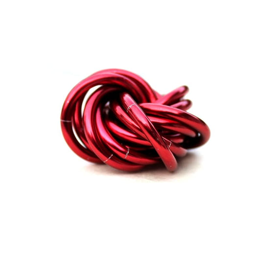 Möbii Fidget Ball (Solid Color): Quiet Mobius ADHD Anxiety Stim Stress Relief Toy Tool for Home Travel Office or Desk (Small, Full, Ruby)