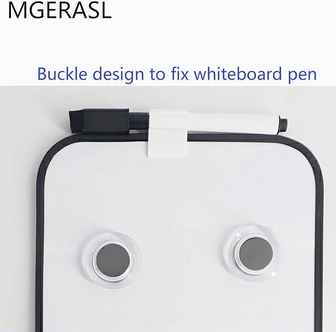 Magnetic Whiteboard, Erasable Notepad, Portable Drawing Board, Teaching Whiteboard, Magnetic Dry Erase Board for Lockers, 6" x 8" with Marker and 2 Magnets (Black)