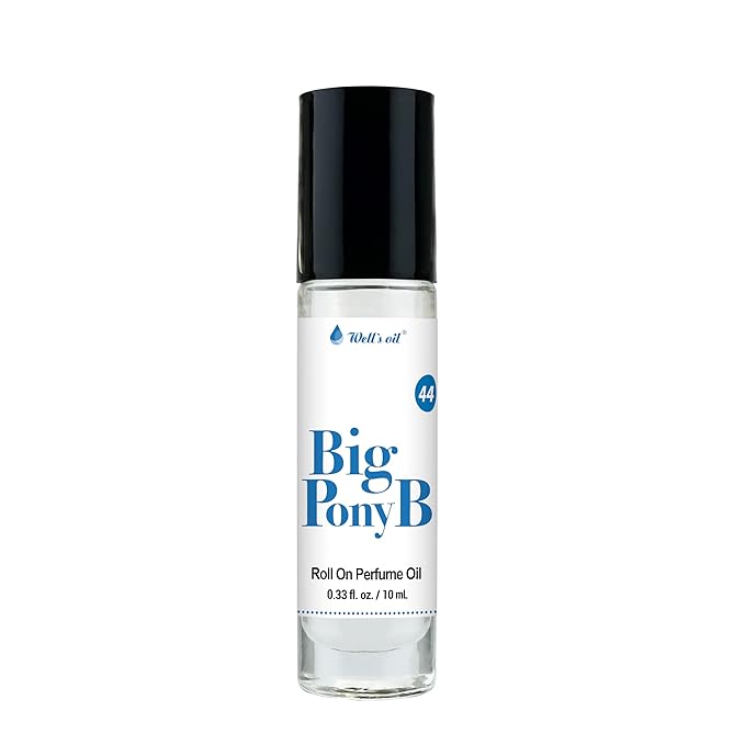 Well's Oil Roll-On Perfume Oil (Big Pony B) | Lime & Grapefruit Notes | Long-Lasting | Paraben-Free | 0.33 Fl Oz / 10 ml