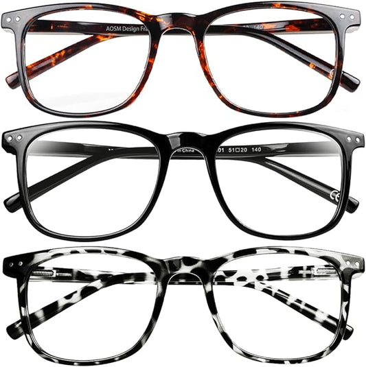 Blue Light Blocking Glasses, Blue Blocker Computer Glasses for Men Women, Anti Glare 400 UV & Eye Strain Fake Square Glasses