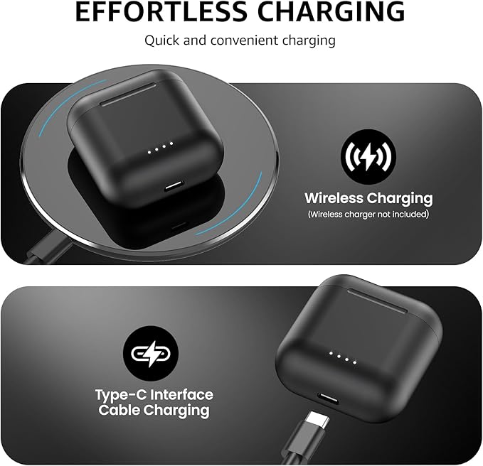 TOZO T6 Wireless Earbuds, IPX8 Waterproof Ear Buds, Stereo Bass Sound Bluetooth 5.3 Headphones in Ear, 50 Hours Playtime Earphones, Wireless Charging Case, Custom 32 EQ via APP