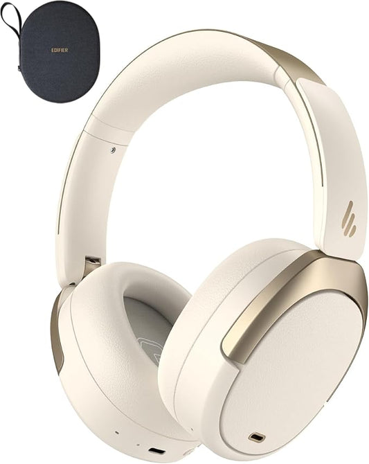 Edifier WH950NB Gen 2 Wireless Hybrid Active Noise Cancelling Headphones, Hi-Res Audio with LDAC 8-Level ANC, Spatial Sound 80H Playtime Bluetooth 5.4 Foldable 3.5mm AUX, Travel Case - Ivory