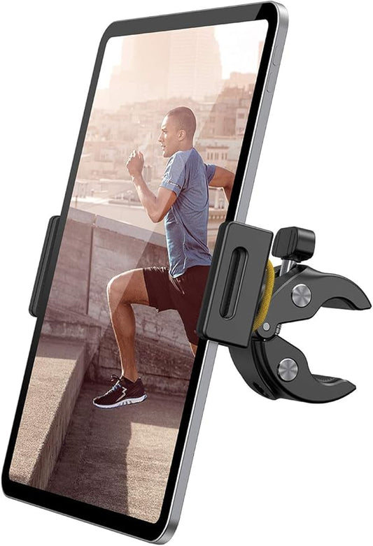 Lamicall Tablet Holder for Spin Bike - Tablets Mount Clamp for Indoor Bike Peloton, Treadmill, Exercise Bicycle Clamp for iPad Pro/Air/Mini and 4.7-12.9" Tablet