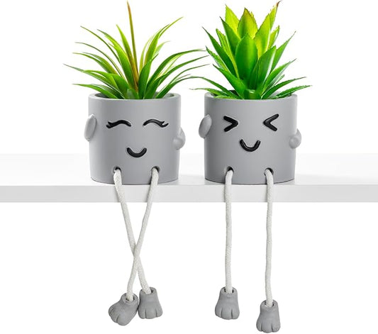 Lifelike Artificial Succulent Plants with Creative Pots, Realistic Faux Greenery for Home, Office, Bathroom, Bedroom, Kitchen, and Desk Decor, Long-Lasting Maintenance-Free DecorHome Office