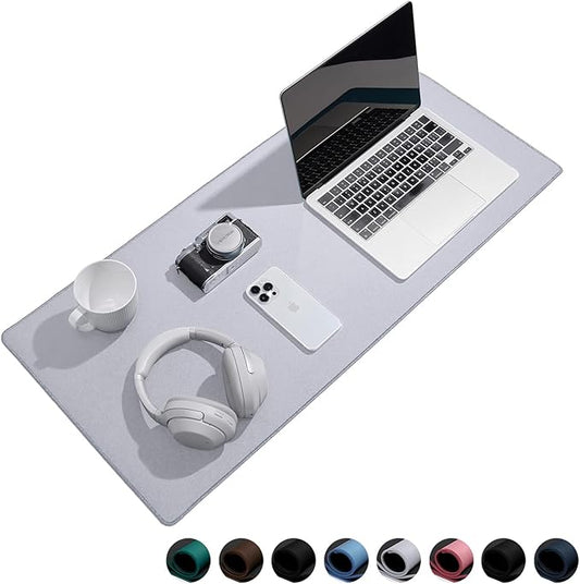 Waterproof Large Gaming Mouse Pad with Durable Stitched Edges, Non-Slip Rubber Base, Grainy Jacquard Mouse Mat Desk Pad for Home Office Gaming, 31.5"x11.8"x0.12", Light Gray