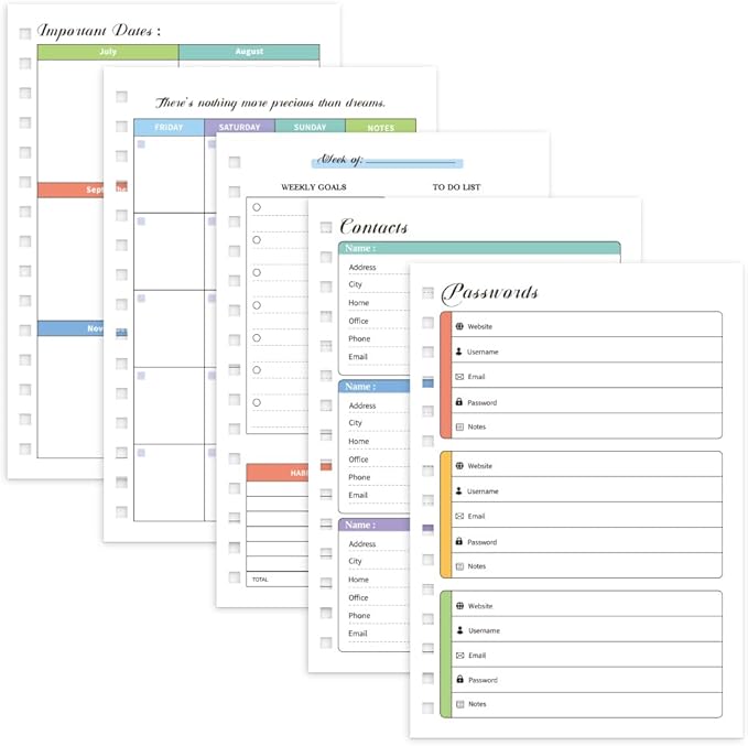 icceemee Undated Weekly Monthly Planner with Tabs, Hardcover Weekly and Monthly Calendar Planner Daily Planner with Tabs, Student Teacher School Family Planner