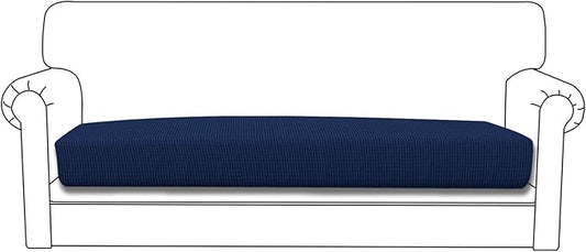 Easy-Going Stretch Cushion Cover Sofa Cushion Furniture Protector Sofa Seat Sofa slipcover Sofa Cover Soft Flexibility with Elastic Bottom(Oversized Sofa Cushion, Navy)