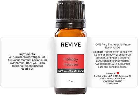 Holiday Heaven Essential Oil Blend by Revive Essential Oils - 100% Pure Therapeutic Grade, for Diffuser, Humidifier, Massage, Aromatherapy, Skin & Hair Care