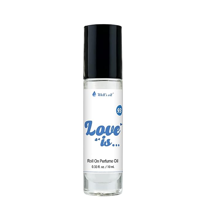 Well's Oil Roll-On Perfume Oil (Love is) | Fruit & Floral Notes | Long-Lasting | Paraben-Free | 0.33 Fl Oz / 10 ml