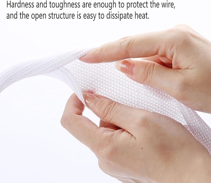 1/4" x100ft Split Sleeve Wire Loom Tubing - Cat-Proof Cord Protector for USB, Power, Audio/Video Cables | Chew-Resistant Sleeving, Easy Install, White