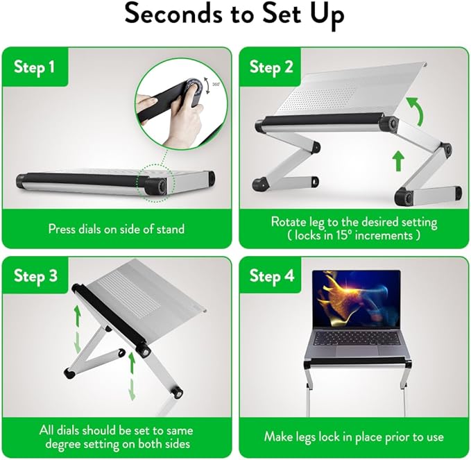 Uncaged Ergonomics Adjustable Book Holder, Tablet & Laptop Stand, Aluminum Portable Reading Stand for Textbooks & Cookbooks, Recipe Holder for Kitchen Counter, Silver