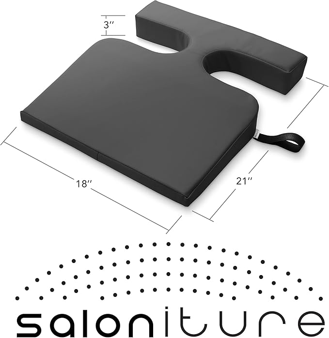 Saloniture Women's Comfort Cushion - Massage Table Wedge Bolster Pillow, Black