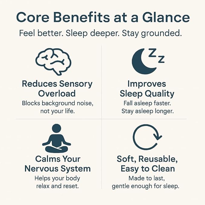 Hush Earplugs – Reusable Noise-Reducing, Earplugs for Sleep, Snoring, Focus, Work, Travel, Parenting & Sensory Relief | 21dB Hearing Protection | Custom Fit & All-Day Comfort