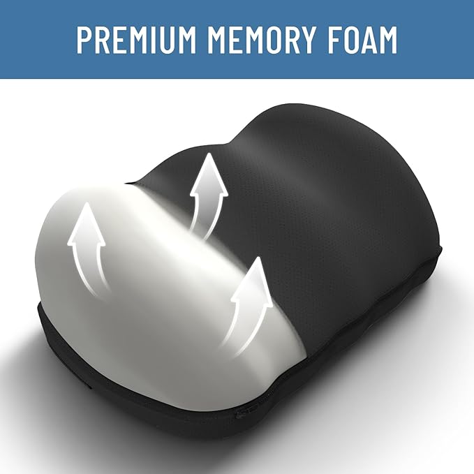 Everlasting Comfort Adjustable Cloud Foot Rest for Under Desk at Work with Pressure Point Nodes - Ergonomic Memory Foam Office Foot Stool & Desk Footrest for Gaming & Home Office