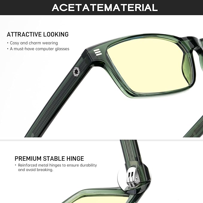 ANYLUV Blue Light Glasses Men Woman, Blue Light Blocking Glasses for Computer Gaming, Eye Strain Relief Eye Protection