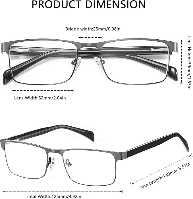 Photochromic Blue Light Glasses UV Protection Computer Gaming Blue Light Screen Blocker Anti Glare Eye Protection Metal Eyewear for Men Women