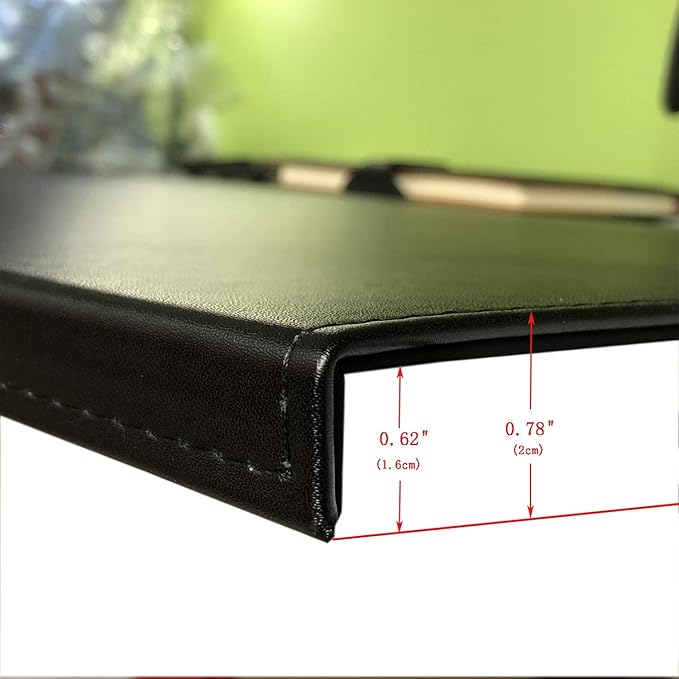 AKOZLIN 27.55”x 15.8" Soft PU Leather Surface Office Desk Mouse Mat Anti-Push Pad with Full Grip Fixation Lip Table Blotter Edge-Locked Protector