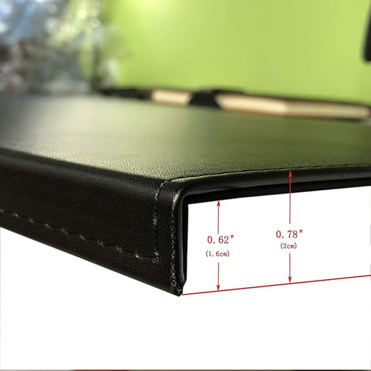 AKOZLIN 35.4"x 18.9" Soft PU Leather Surface Office Desk Mouse Mat Anti-Push Pad with Full Grip Fixation Lip Table Blotter Edge-Locked Protector
