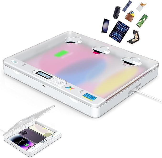 ySky Phone Lock Box with Timer for iPad Under 11inch,Timed Lock Box for iPhone,Tablet,Folded mobiles,Phone Locker for Children to Reduce Screen Time to get Focus Back