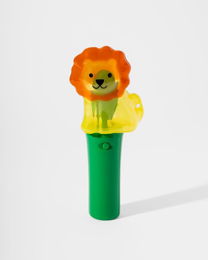 Cool Things Mini Light Up Spinner Toy Wand for Kids - Spinning Lights & Colors - Fun Gift, Summer Toys, Party Entertainment, Autism Sensory Rooms, Classroom Prizes (3 Pack- Safari Friends)