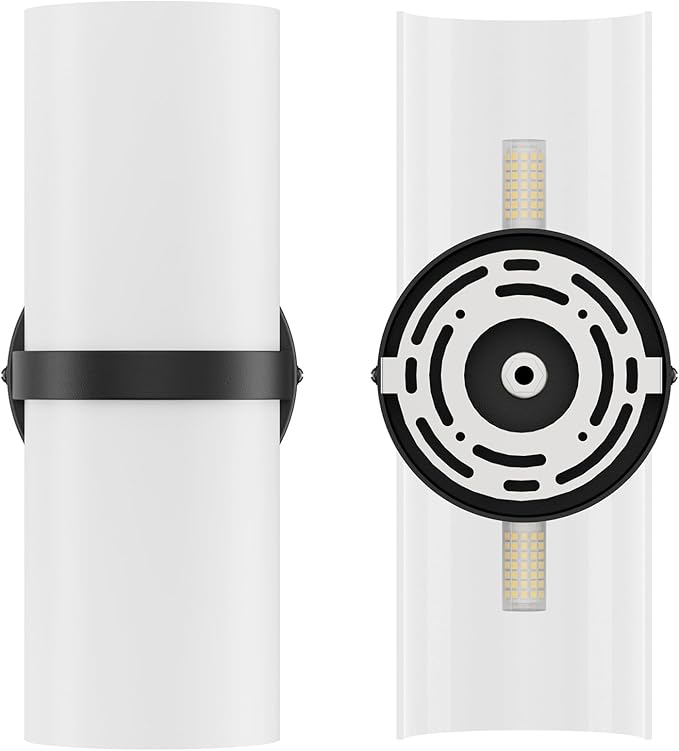 Black LED Wall Sconce Set of 2 Indoor Hardwired Up and Down Wall Lights for Living Room Bedroom Hallway Corridor Warm White 3000K (Without G9 Bulbs)