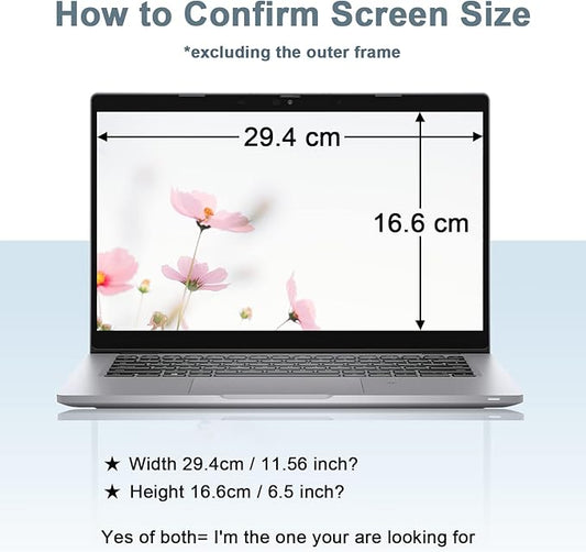 IPROKKO Laptop Privacy Screen 13.3 Inch Compatible With Hp, Dell, Acer, Lenovo, Thinkpad, Samsung, Asus, Sony, Removable 16:9 Aspect Laptop Privacy Shield, Anti Blue Light Glare 13.3 Inch Laptop Priva