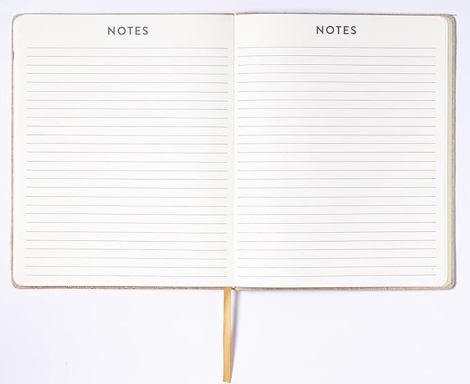 Eccolo 2025-2026 Large Agenda Planner, 18 Month, Yearly, Monthly & Weekly Pages, Habit & Gratitude Tracker (Linen Flexi-Cover- 8 x 10")